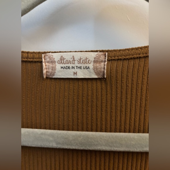 Altar’d State Long Sleeve Ribbed Bodysuit Size Medium - Picture 3 of 6